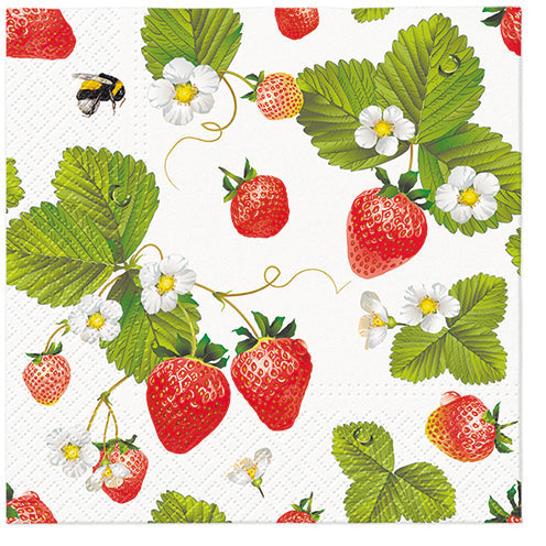 Paper Napkins Stawberries