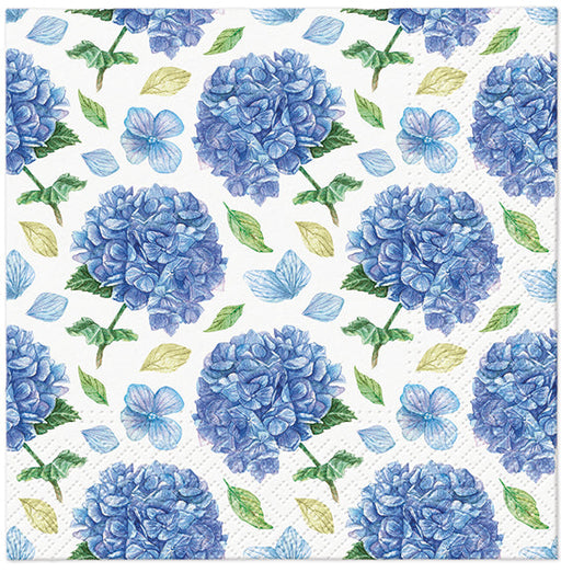 Paper Napkins Blue Flowers