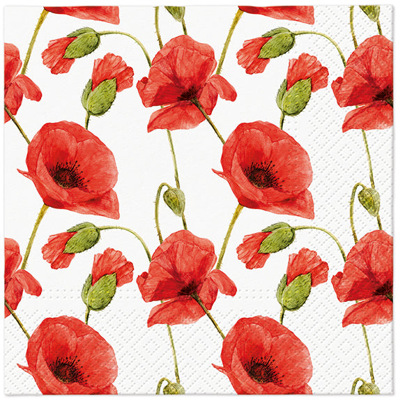 Paper Napkins Poppies